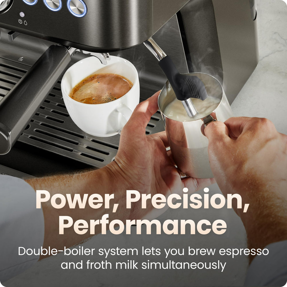 Chefman Crema Deluxe with 30 settings grinder for precise bean grinding