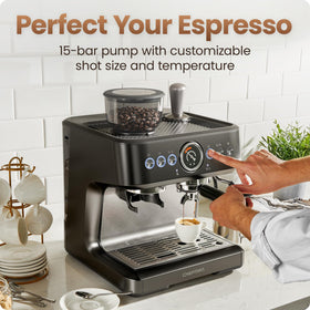 Chefman Crema Deluxe steam wand for milk froth and latte art prep