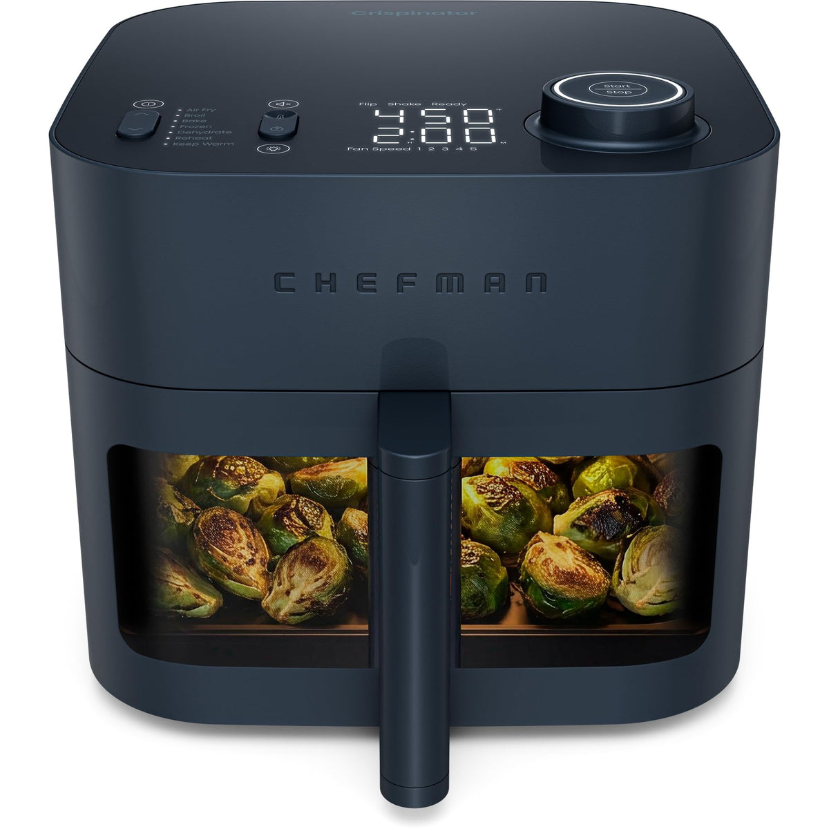 Chefman Crispinator front view showing compact air fryer design for family meals