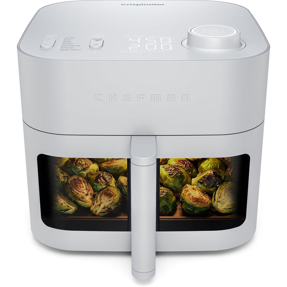 Chefman Crispinator viewing window lets you monitor fries without opening the basket.