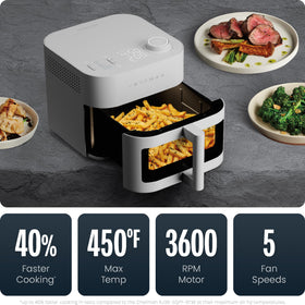 Chefman Crispinator viewing window to monitor fries without opening