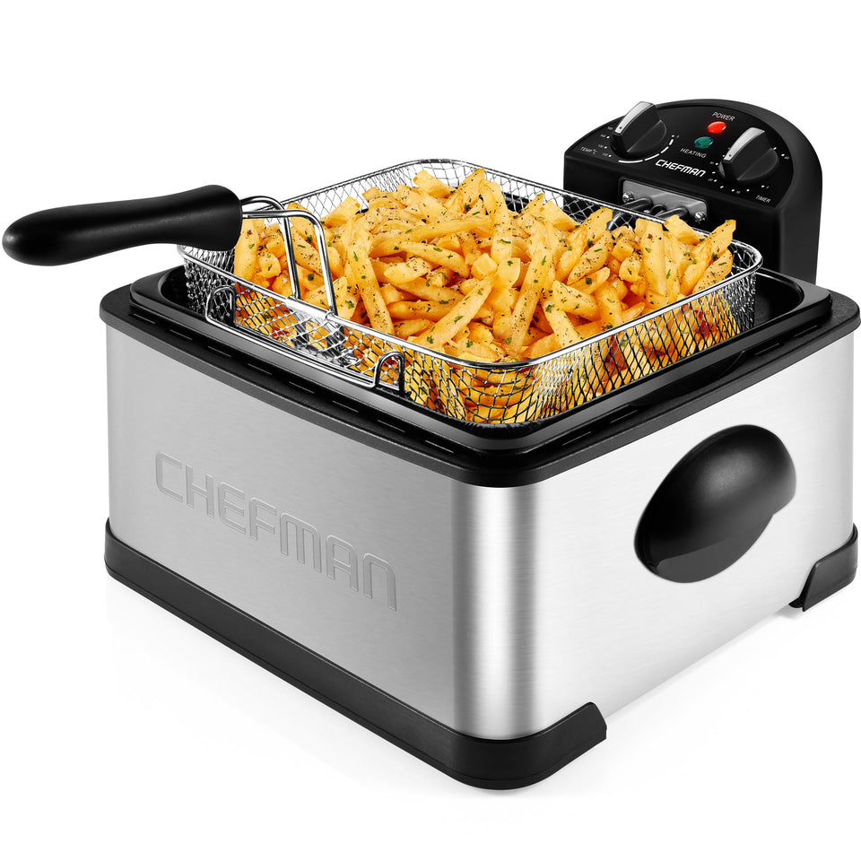 Chefman 4.5L deep fryer shows large capacity for family meals