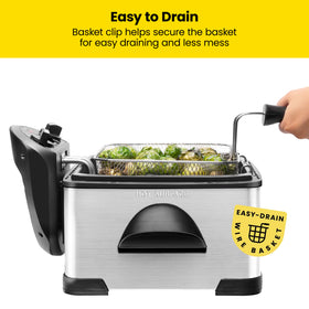 Chefman dishwasher-safe basket simplifies cleanup after frying