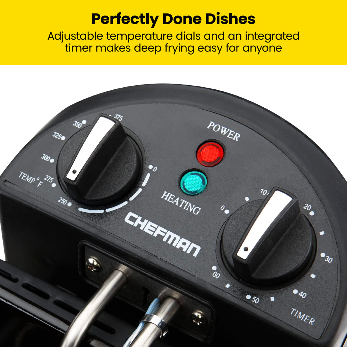 Chefman fryer lid with viewing window lets you monitor progress safely