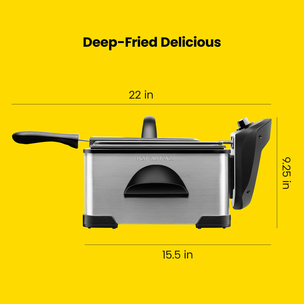 Chefman stainless steel exterior combines durability with easy cleanup