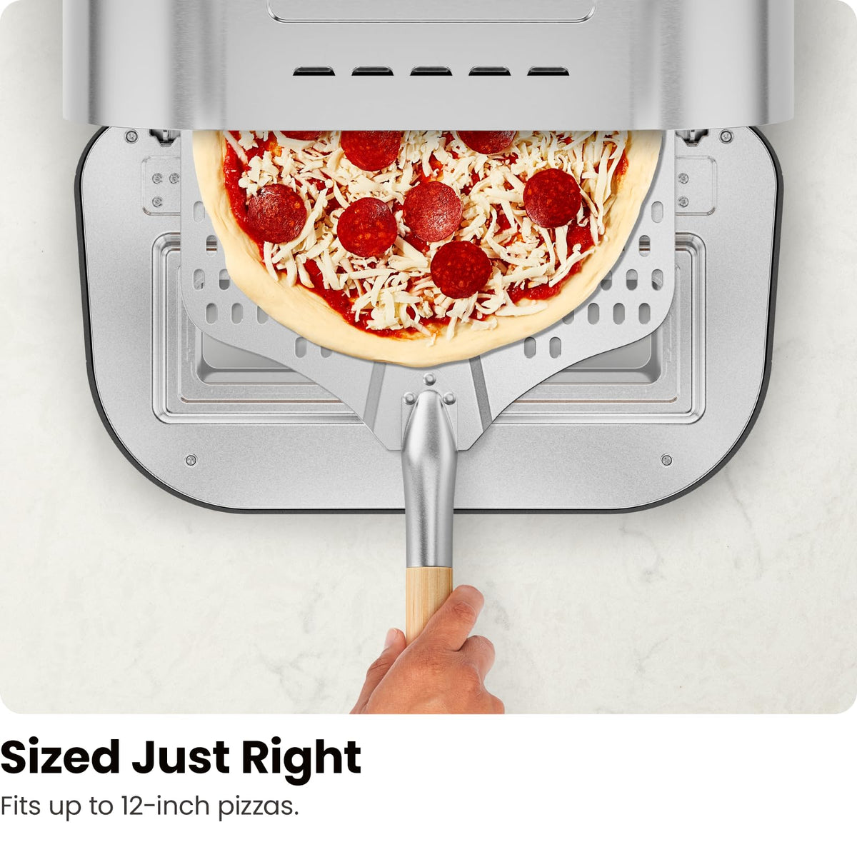 Chefman digital cookbook included to inspire your next pizza night.