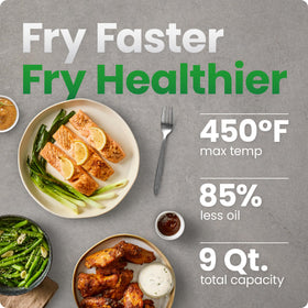 Chefman Dual Air Fryer Oven independent controls customize timing for each basket