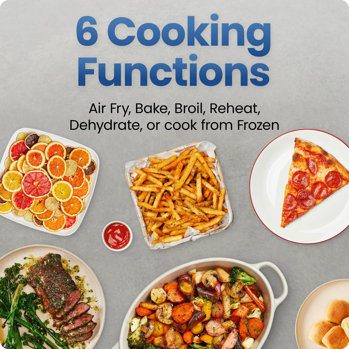 Chefman Dual Air Fryer Oven PFAS-free baskets support safe nonstick cooking