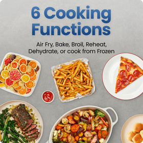 Chefman Dual Air Fryer Oven PFAS-free baskets support safe nonstick cooking