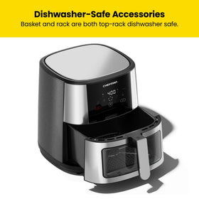 Chefman Easy-View automatic shutoff helps prevent overcooking when you step away