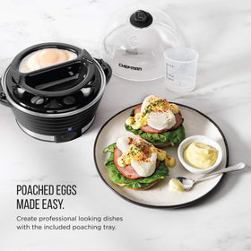 Dishwasher-safe trays of Chefman Egg Maker simplify cleanup after meals