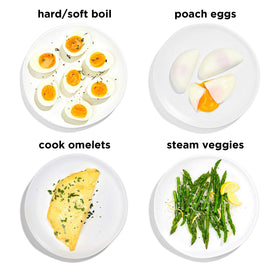 Chefman Egg Maker holds up to six eggs for quick breakfasts