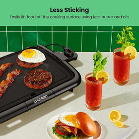 Chefman electric griddle temperature control knob for versatile cooking options.
