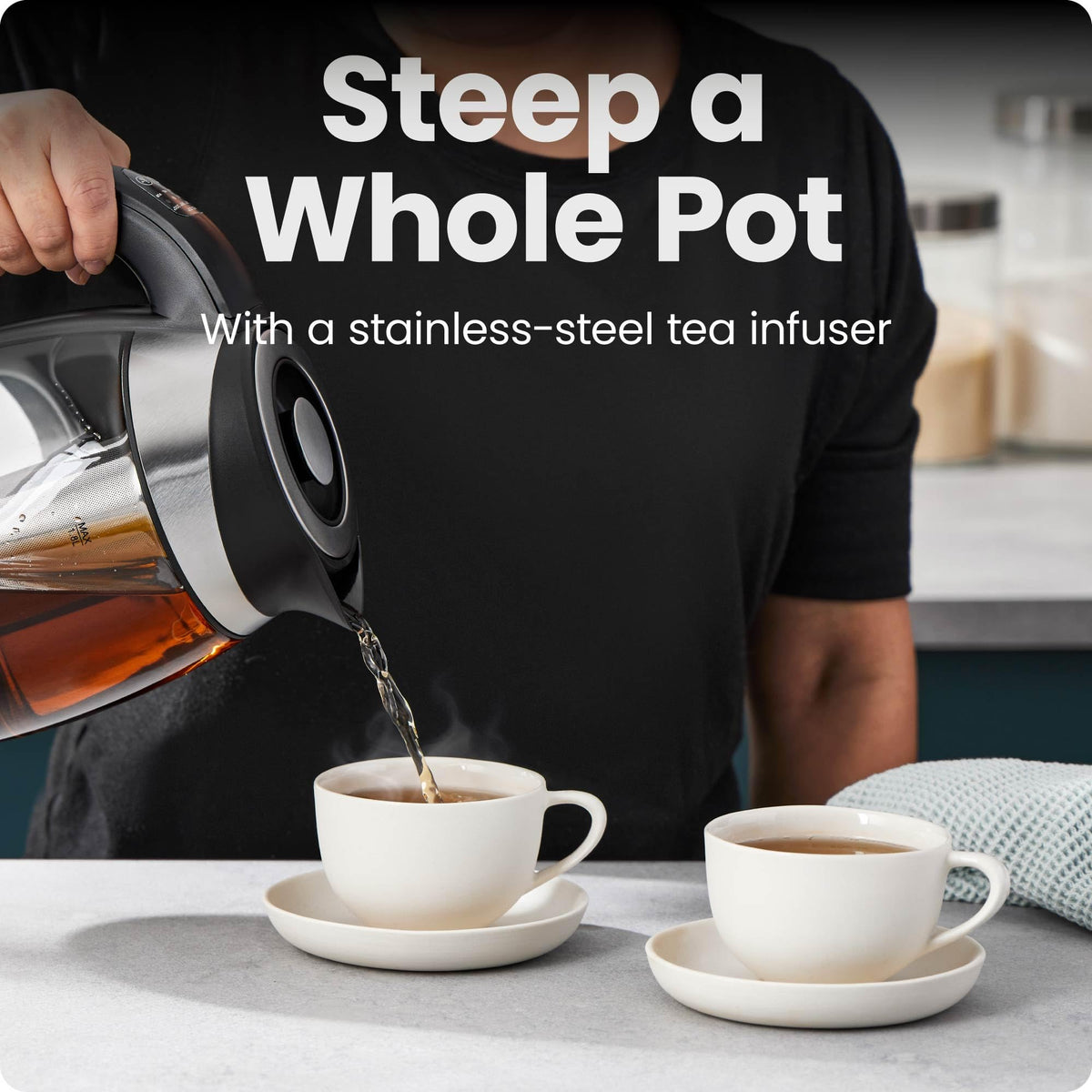 Chefman kettle with removable lid for wide filling and easy cleaning