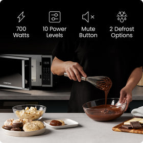 Chefman microwave control panel with digital timer and 10 power levels
