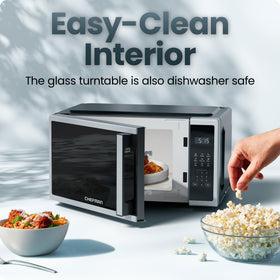 Chefman microwave mute button to silence beeps during use