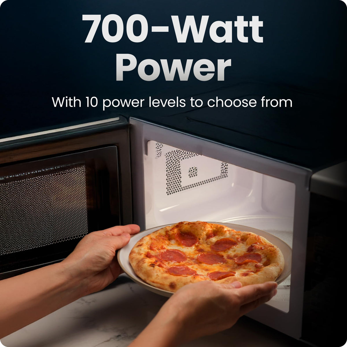 Chefman microwave with sleek stainless steel design for modern kitchens