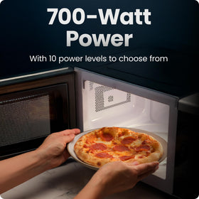 Chefman microwave with sleek stainless steel design for modern kitchens