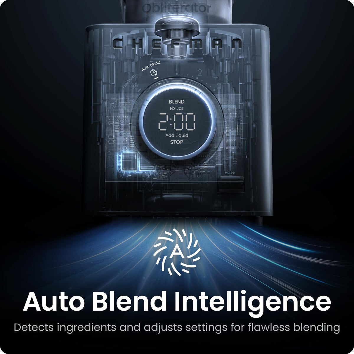 Chefman Obliterator dial controls provide customizable speeds.