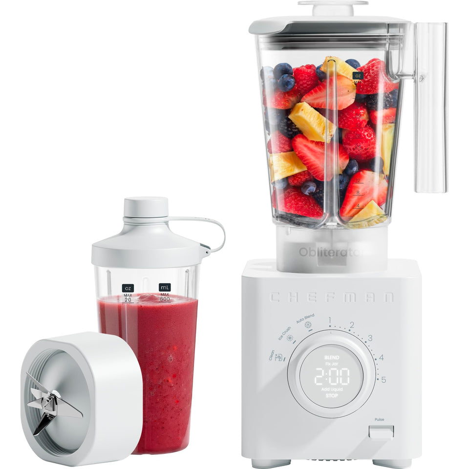 Chefman Obliterator blender ice-crushing feature for perfect smoothies.