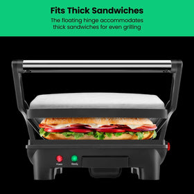 Chefman Panini Press compact design fits small kitchens, dorms, and travel.