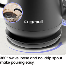 Chefman gooseneck cordless pour for easy transfer to another room