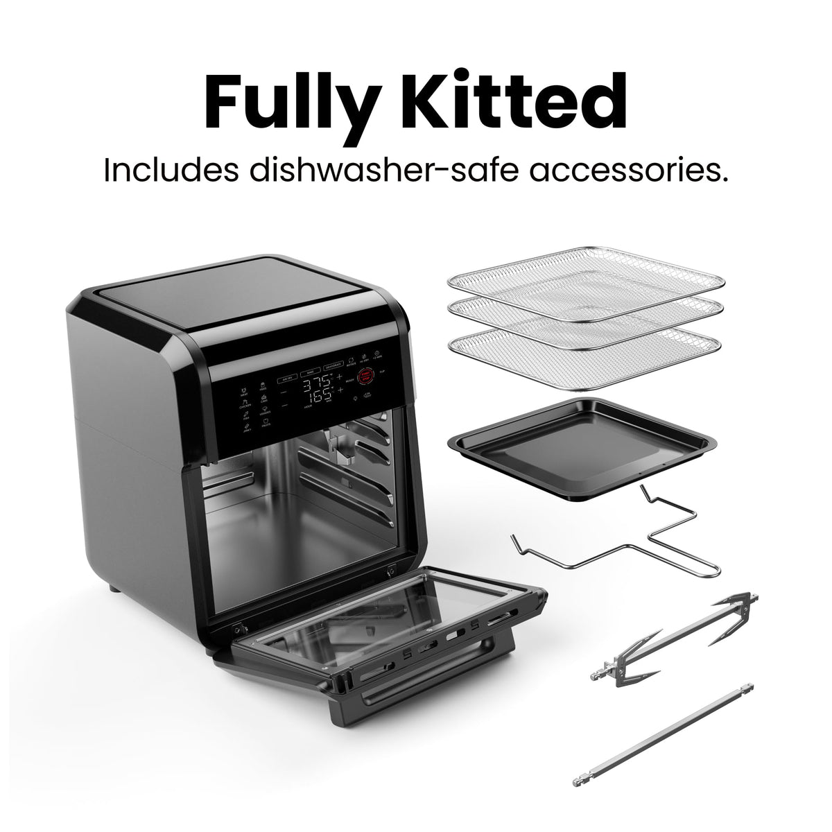 Chefman removable drip tray and dishwasher-safe parts for quick cleanup