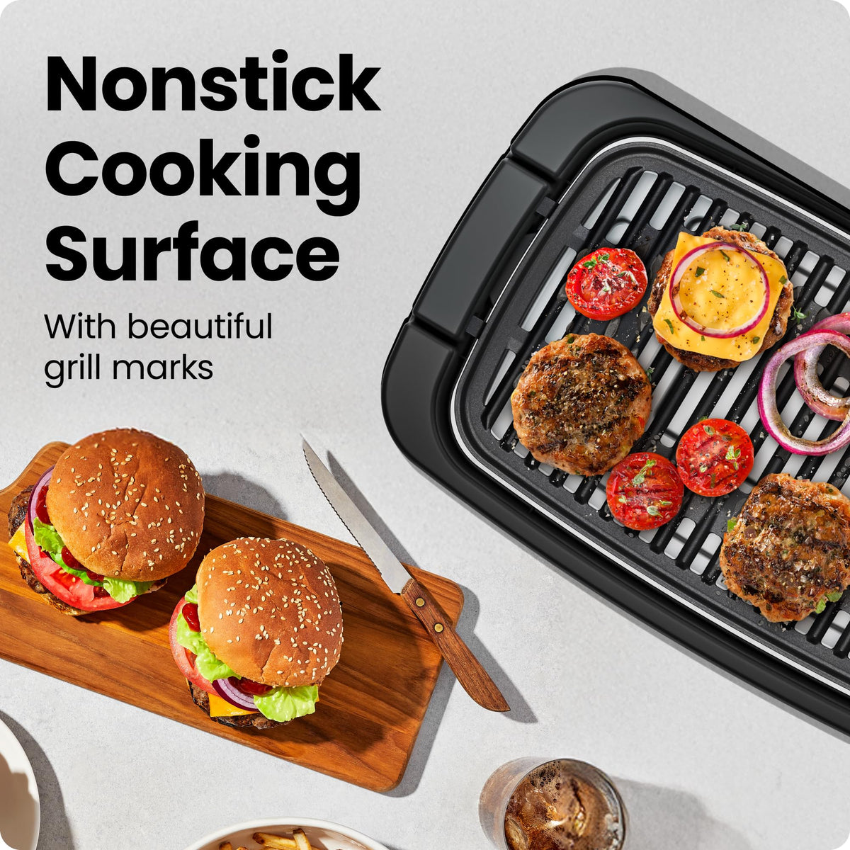 Chefman smokeless indoor grill temperature control panel for adjustable cooking.