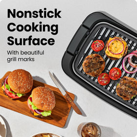 Chefman smokeless indoor grill temperature control panel for adjustable cooking.