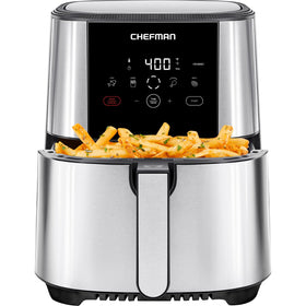 Chefman TurboFry Touch air fryer front view for quick family meals.