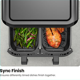 Nonstick interior and dishwasher-safe baskets on Chefman TurboFry simplify cleanup after busy days.