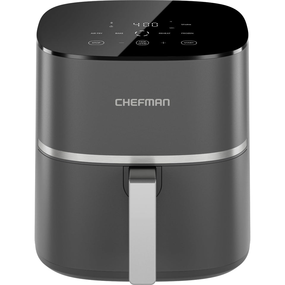 Chefman TurboX top controls image showing the digital panel for precise settings.