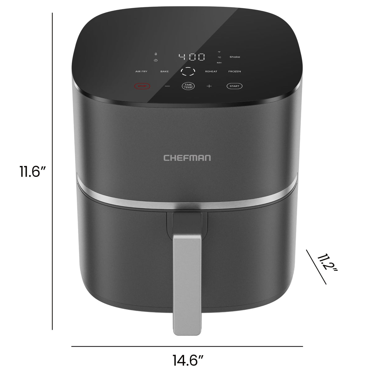 Chefman TurboX ul-listed-durable-design close-up communicates safety and lasting performance.