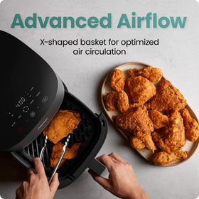 Chefman TurboX wings-crisp image shows evenly cooked chicken wings.