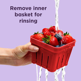 Chef'n Bramble Berry Basket top-rack dishwasher safe for easy cleaning