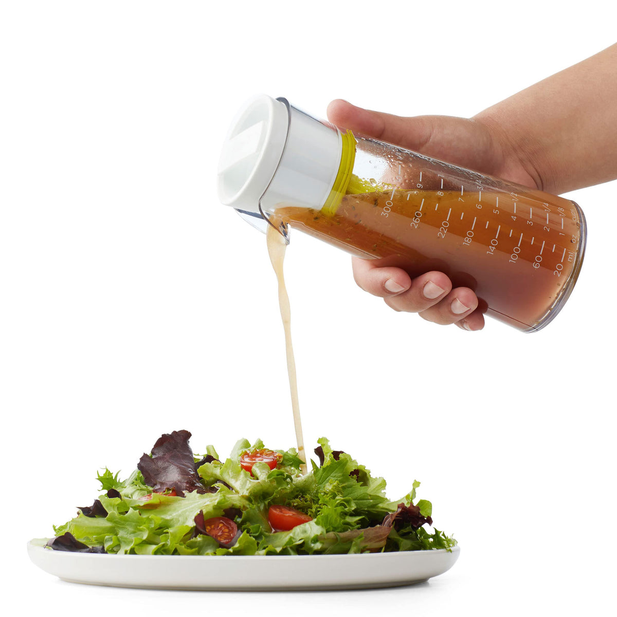 Chef'n Emulstir serving carafe doubles as a stylish dressing bottle.