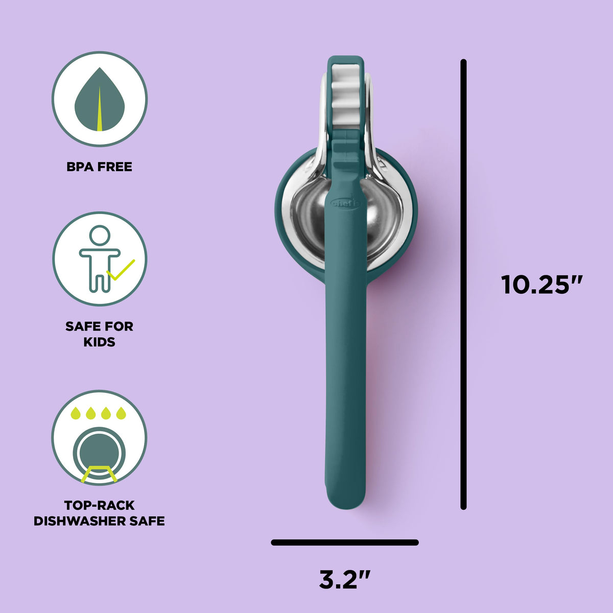 Chef'n FreshForce dual-gear action boosts juice extraction with less hand strain.