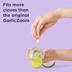 Chef'n GarlicZoom easy load with 1-2 cloves for faster chops.
