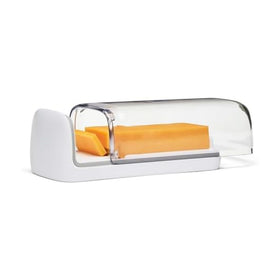 Chef'n Slice'n Store cheese box with built-in slicer for quick, even portions.