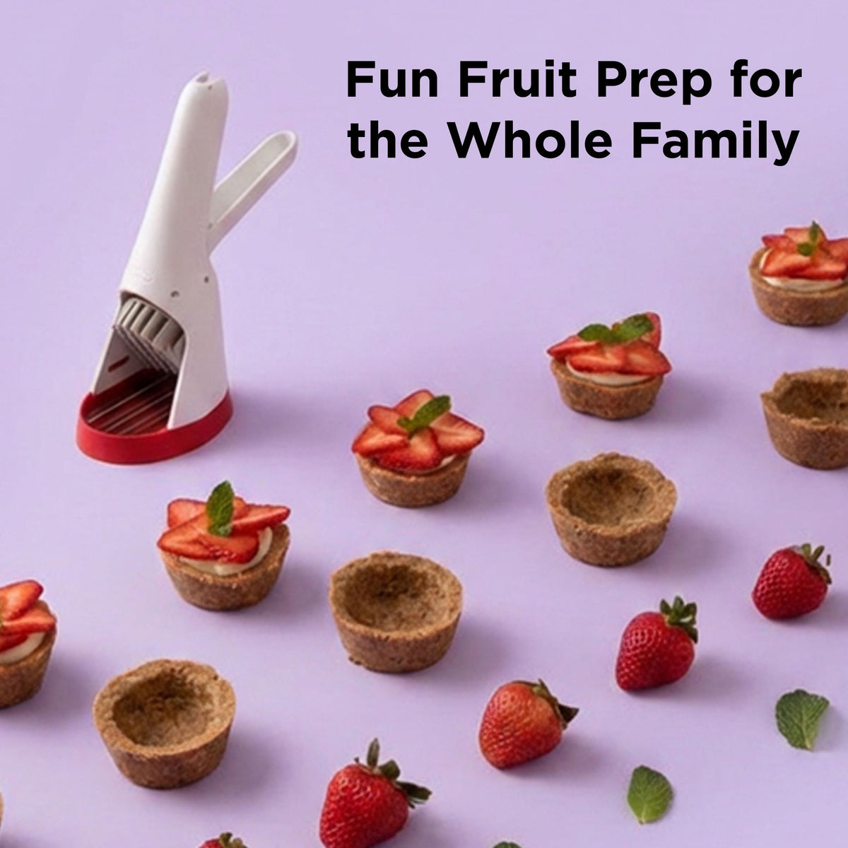 Chef'n Strawberry Slicester adds perfect strawberry slices to waffles.