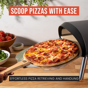 Foldable design of Chef Pomodoro pizza peel fits small kitchens