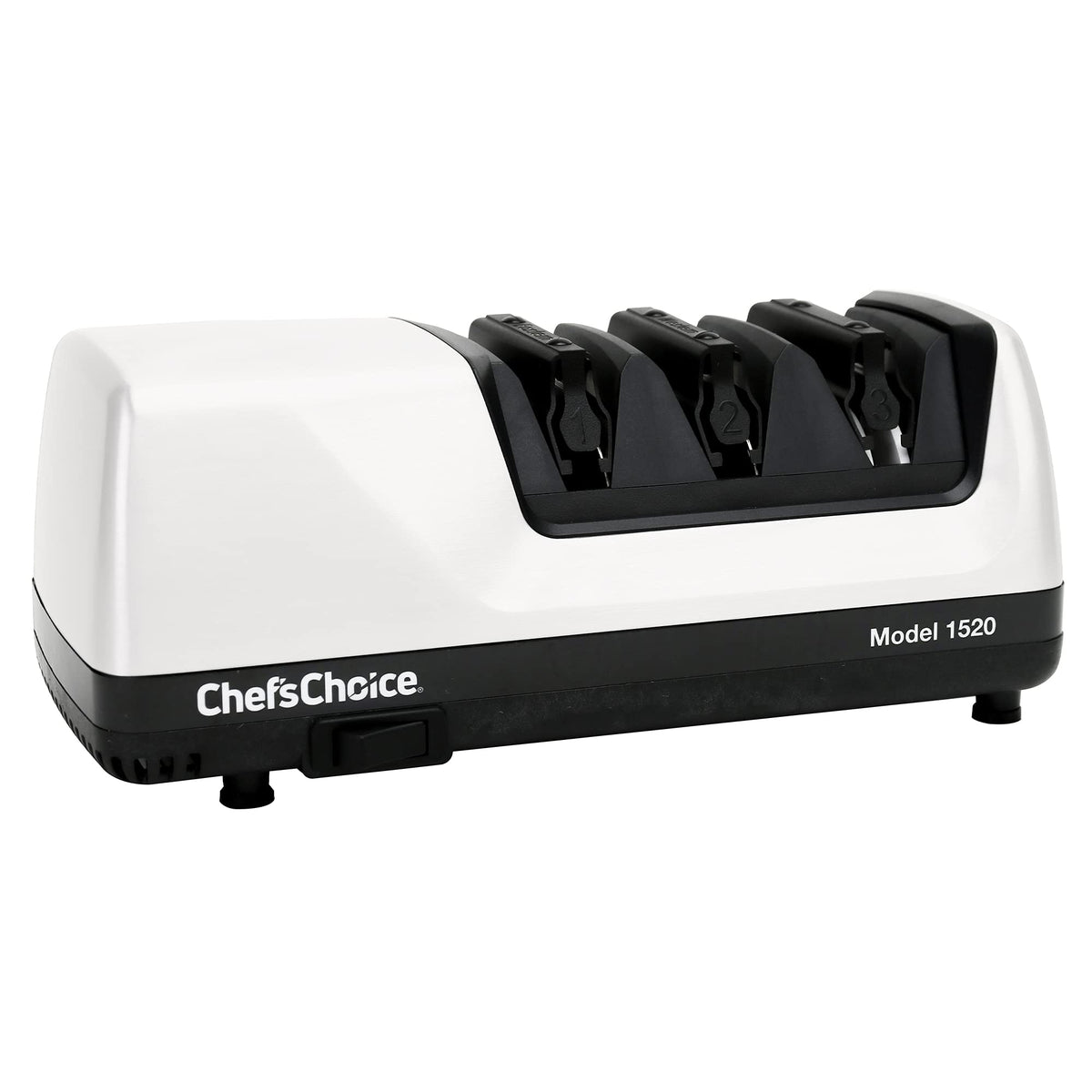 Chefs Choice 1520 front view sharpener showing compact kitchen device for precise edge creation
