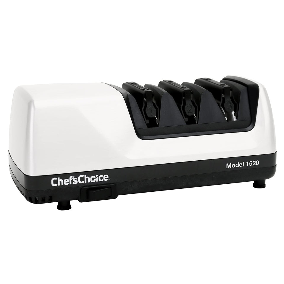 Chefs Choice 1520 front view sharpener showing compact kitchen device for precise edge creation
