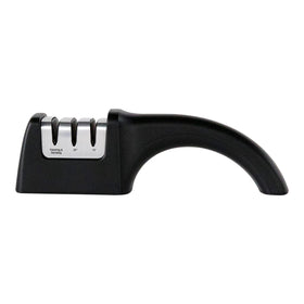 ChefsChoice AngleSelect ergonomic handle supports both hands for ambidextrous use.