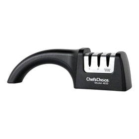 ChefsChoice AngleSelect slip-resistant feet stabilize sharpening on any surface.