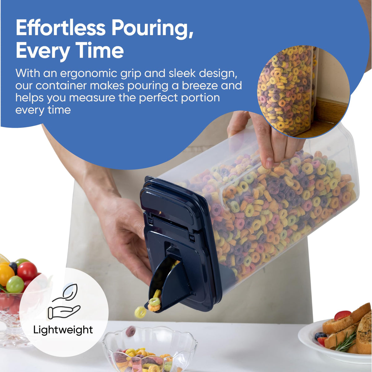 Chef's Path BPA-free container with silicone-sealed lid.