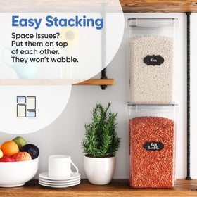 Chef's Path clear stackable design keeps pantry organized.