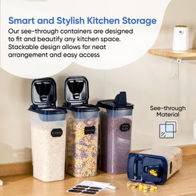 Chef's Path stackable pantry containers save cabinet space.