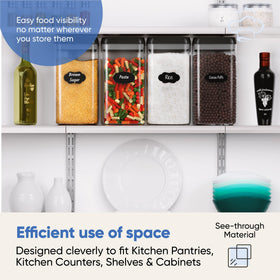 Chef's Path transparent containers are easy to clean and view contents.