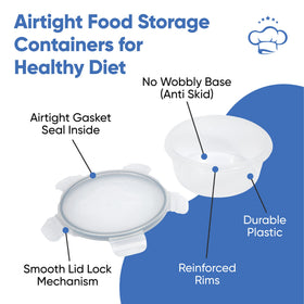 Chef's Path transparent containers provide clear visibility of contents and reduce waste.